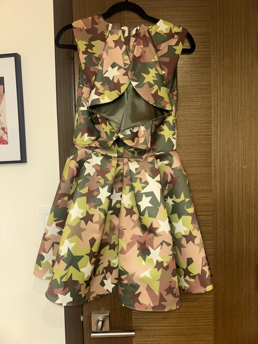 Elisabetta Franchi Star Print Satin dress size 40 worn once